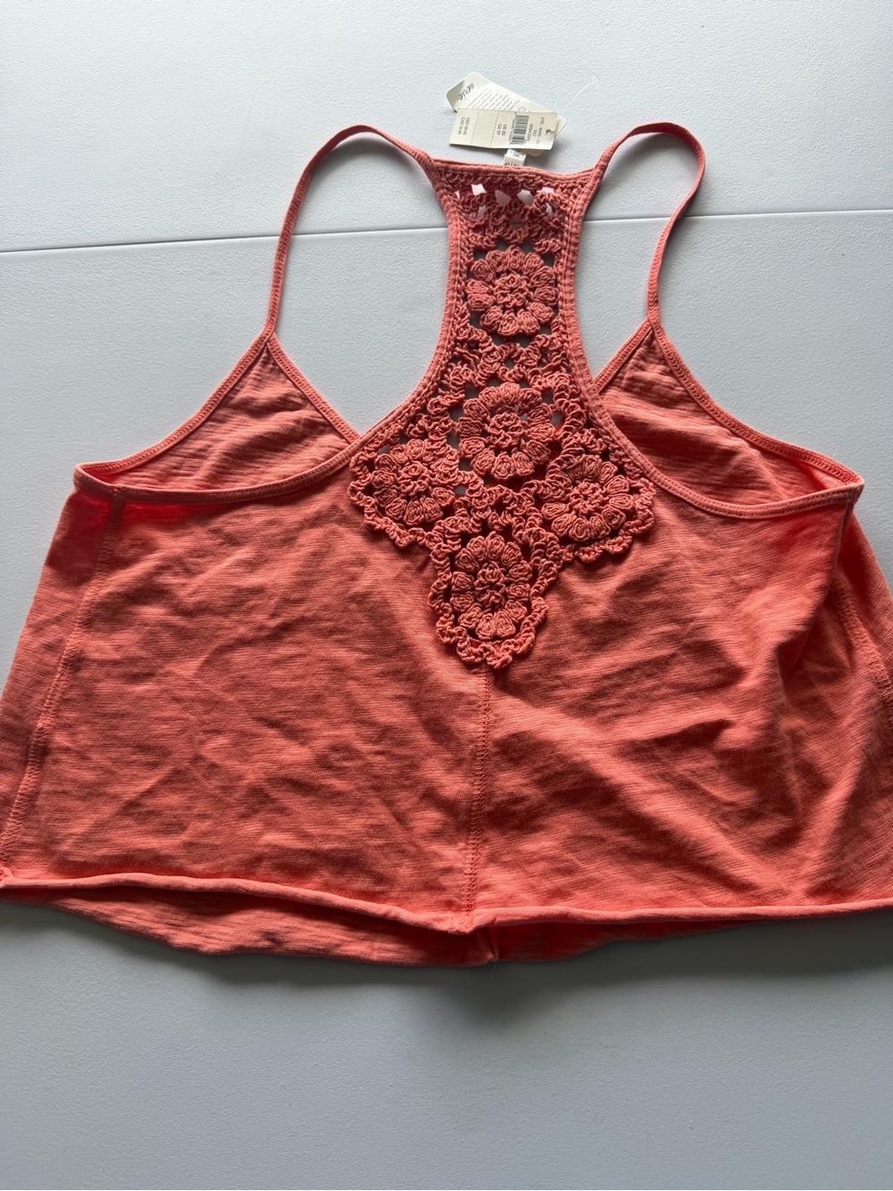 Women’s Aerie Coral Crochet-Back Tank Top, Size XS NWT - Picture 2 of 3
